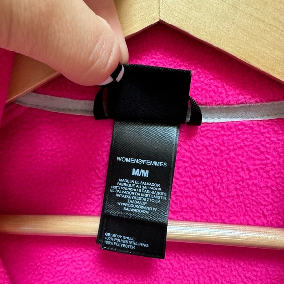 The North Face Fleece Bright Pink and Light Gray Size Medium - Picture 5 of 9